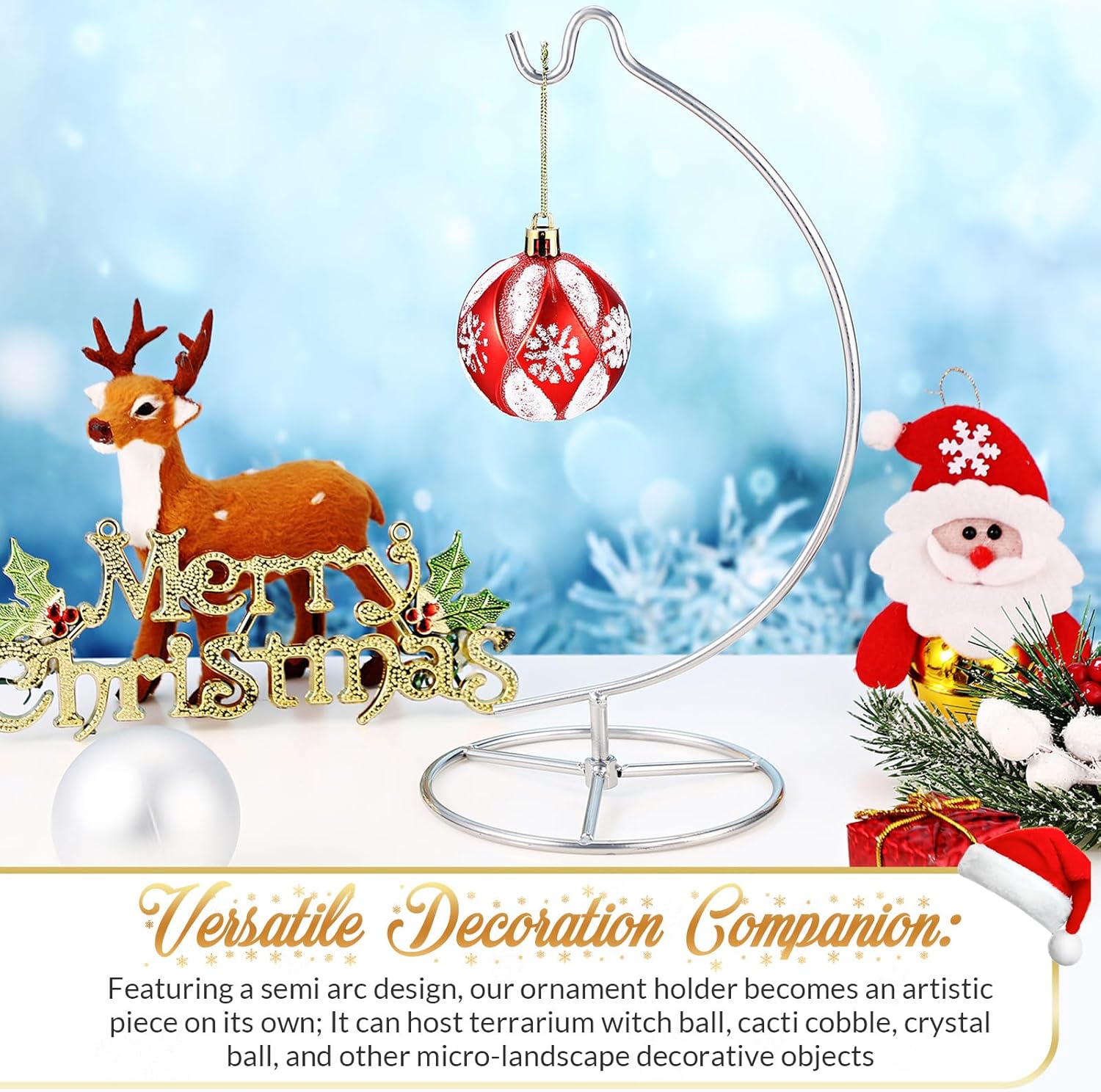 Baderke Ornament Display Stand - 1043 Inch Silver Hanging Holder