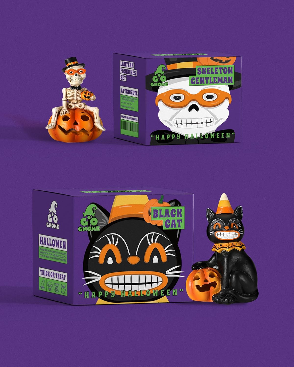 GoGnome Vintage Halloween Decorations 2-Pack