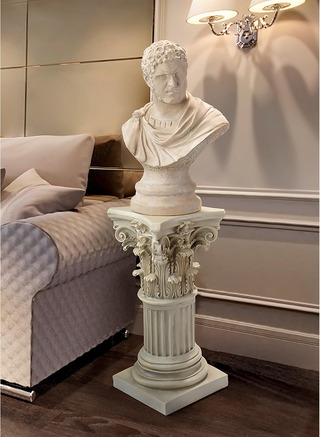 Design Toscano Caracalla Roman Emperor Sculptural Bust Antique Stone