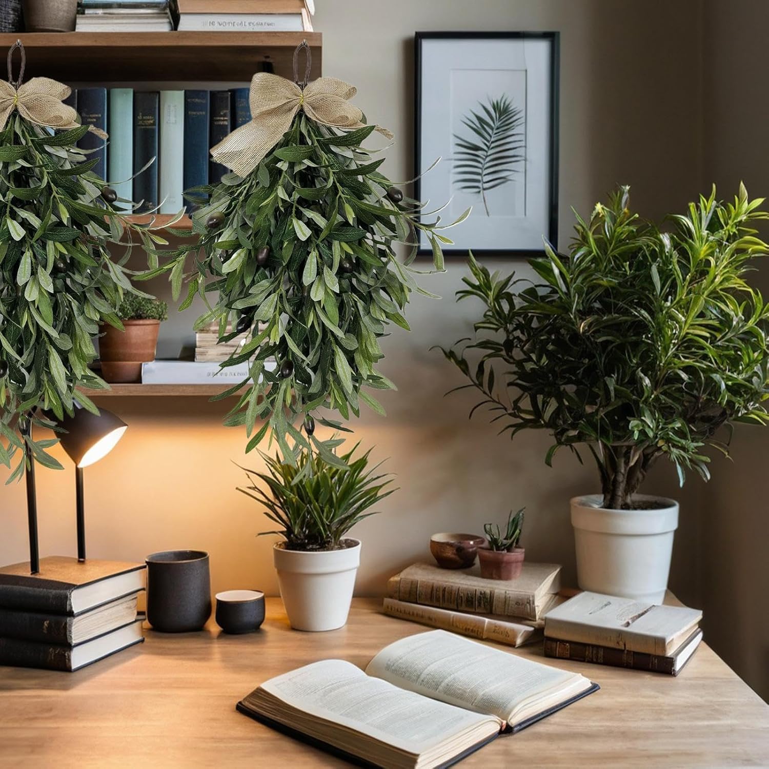 Olive Teardrop Swag Wreath Pendant 236 Inch Front Door Hanger Decor