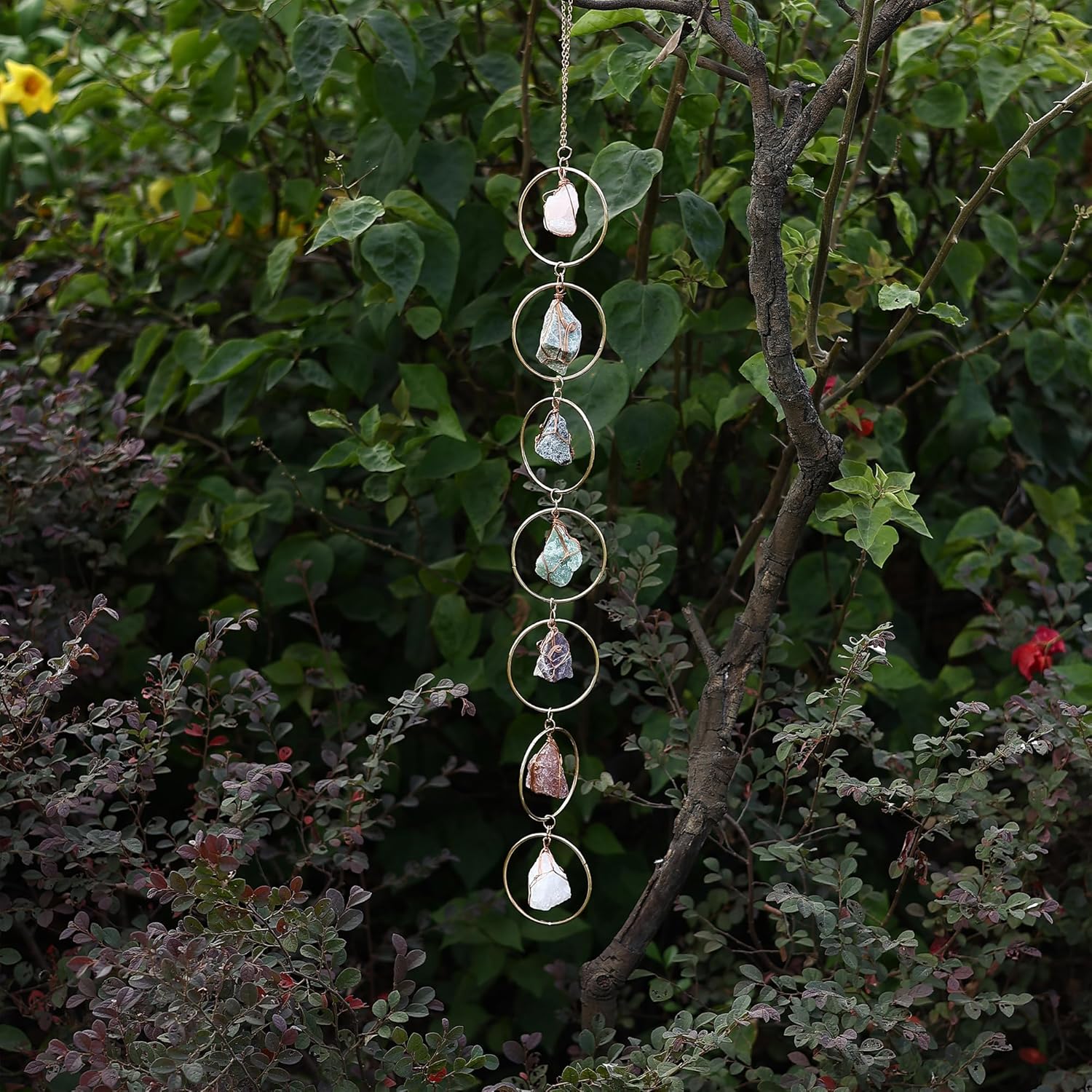 7 Chakra Healing Crystals Wall Hanging Decor