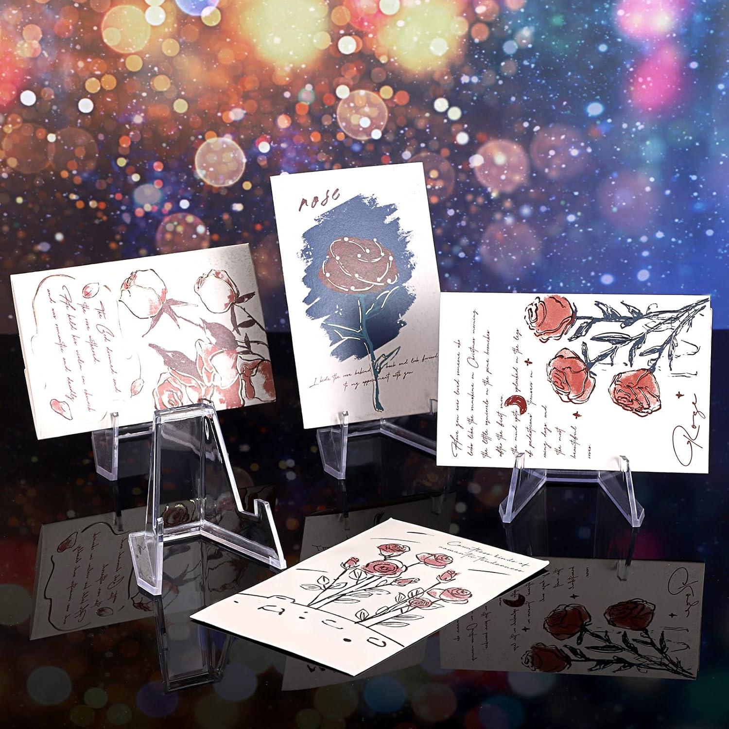 Hipiwe 10 Pack Acrylic Easel Stand for Collectibles Display
