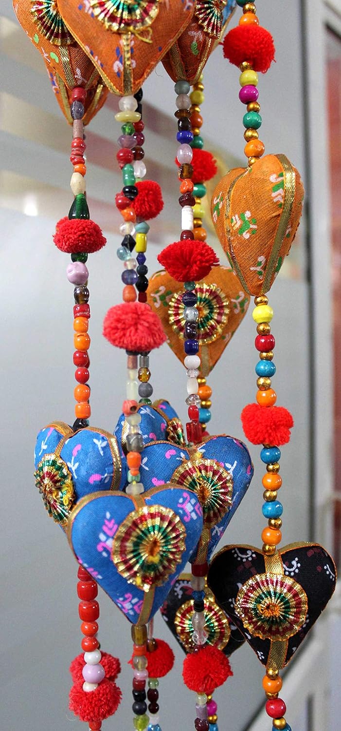 Handmade Cotton Heart String with Vintage Metal Bell 120cm