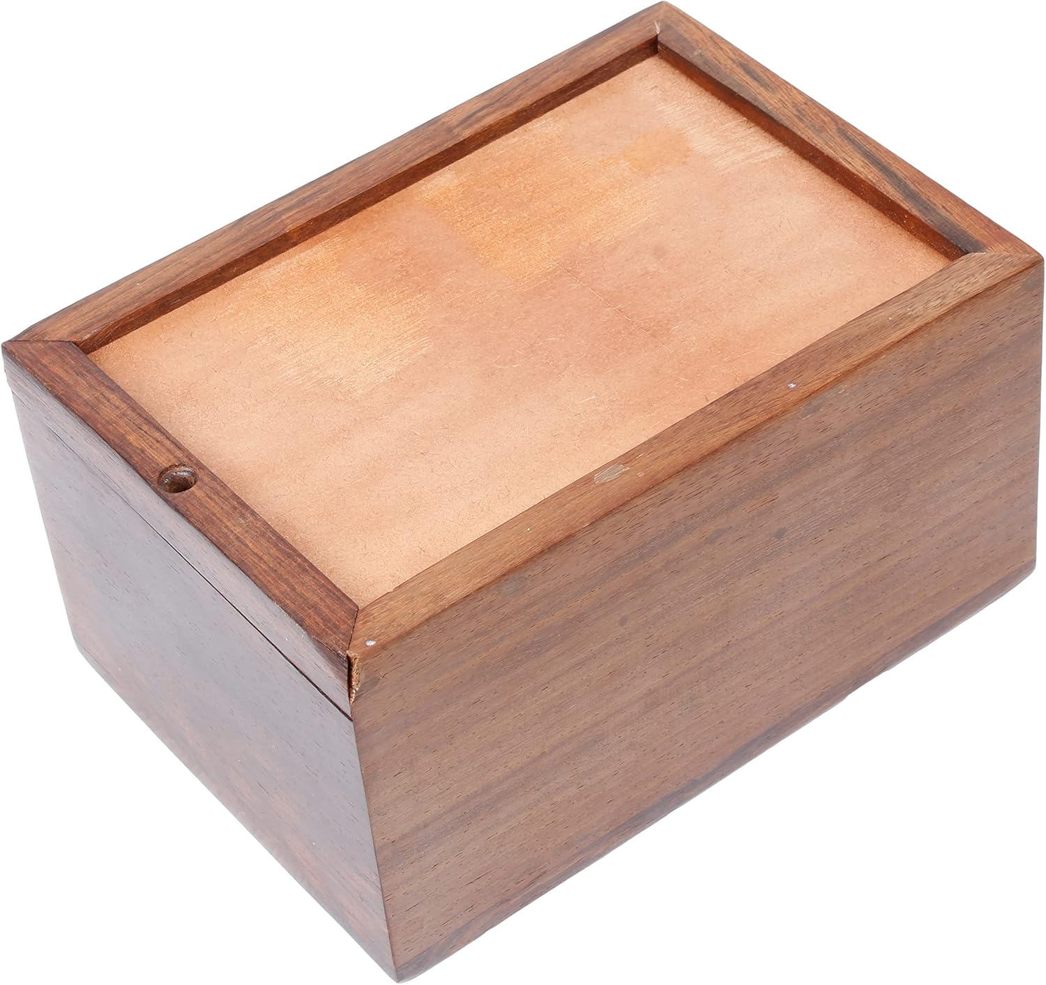 Hand Carved Wooden Urn Box - Cremation Urn for Human Ashes 7x5 Inch
