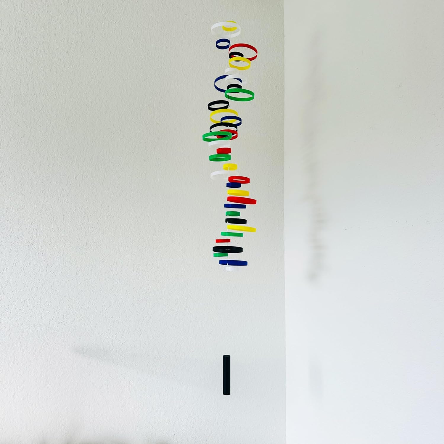 Colorful Whirlwind Hanging Mobile with 36 Vibrant Rings