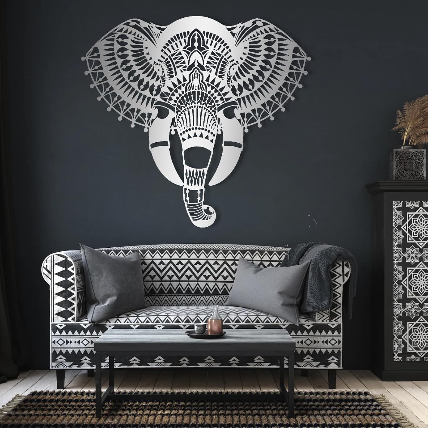 Fayholy Elephant Metal Wall Art Decor 275x251