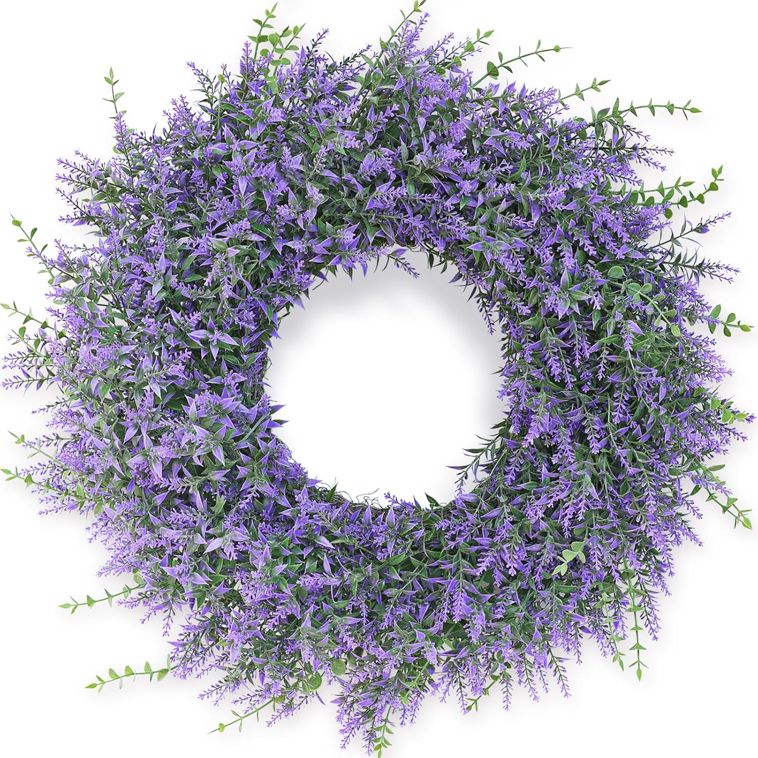 26 Inch Lavender Eucalyptus Wreath for Front Door Decor