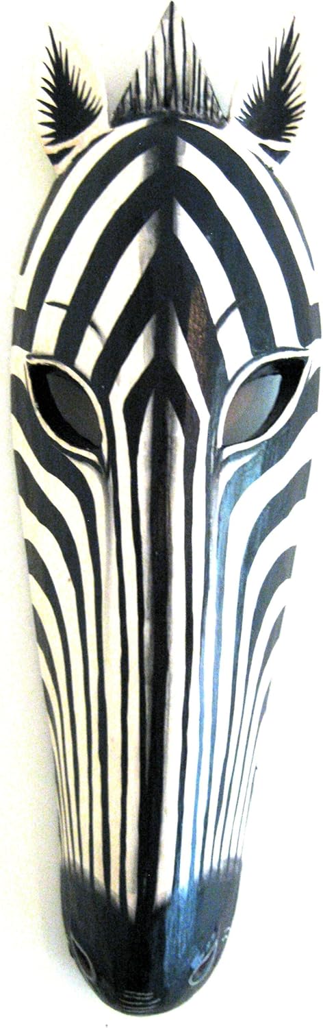 OMA African Zebra Giraffe Wall Mask Decor