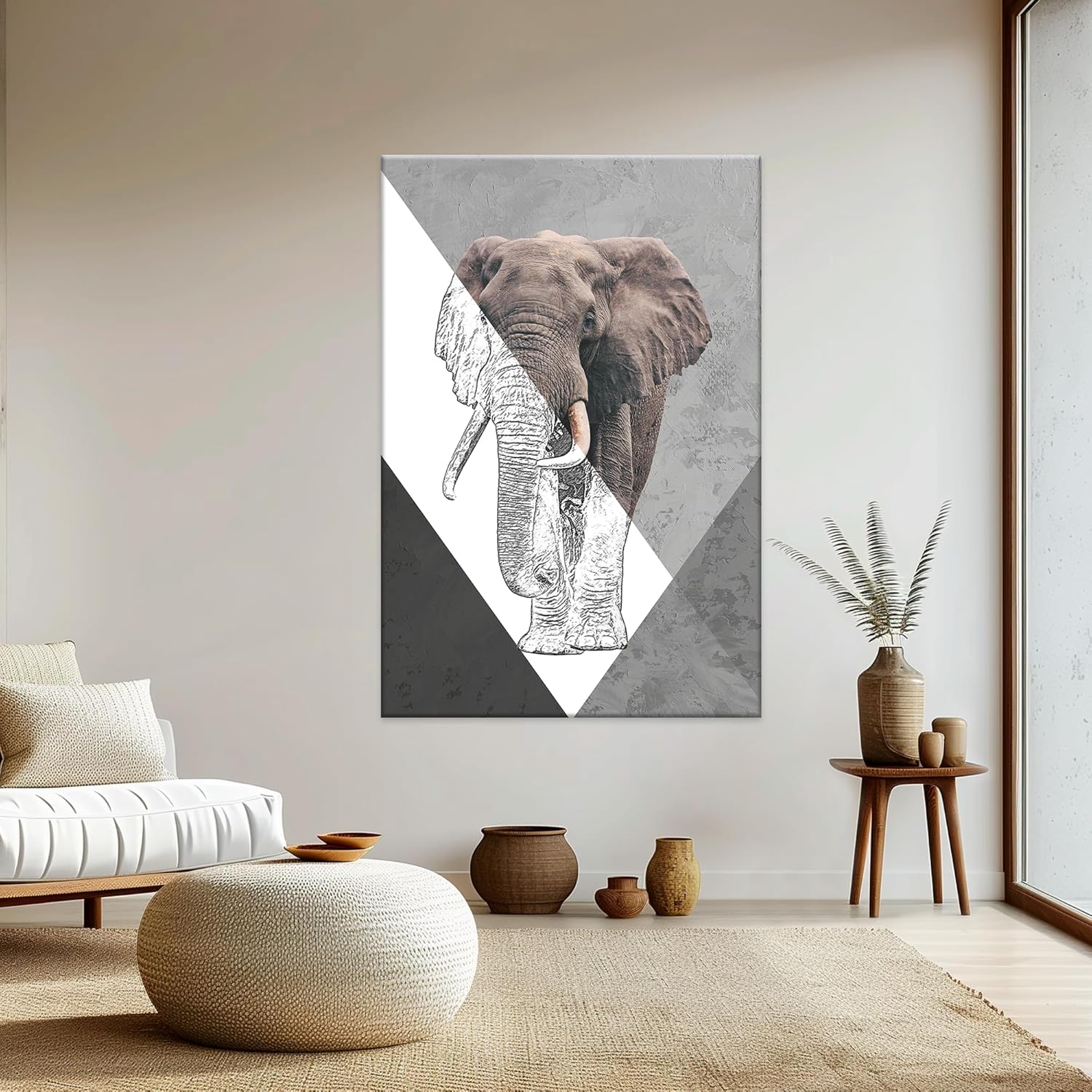 EGD Elephant Wall Art for Living Room Decor
