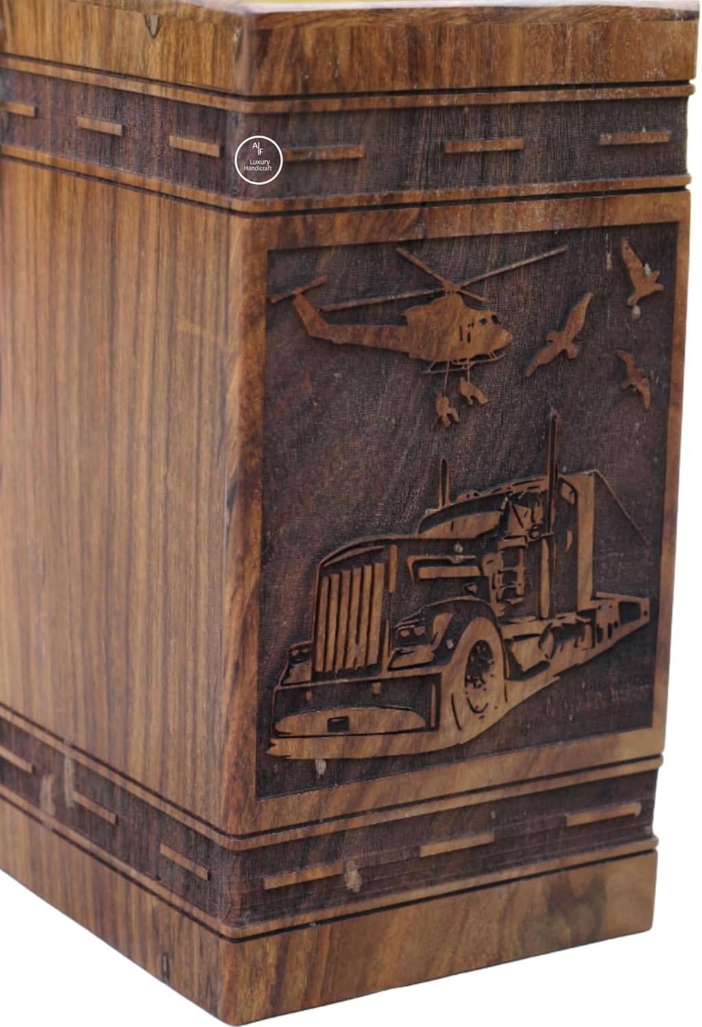 Vintage Truck Wooden Cremation Urn for Ashes - 5 Sizes