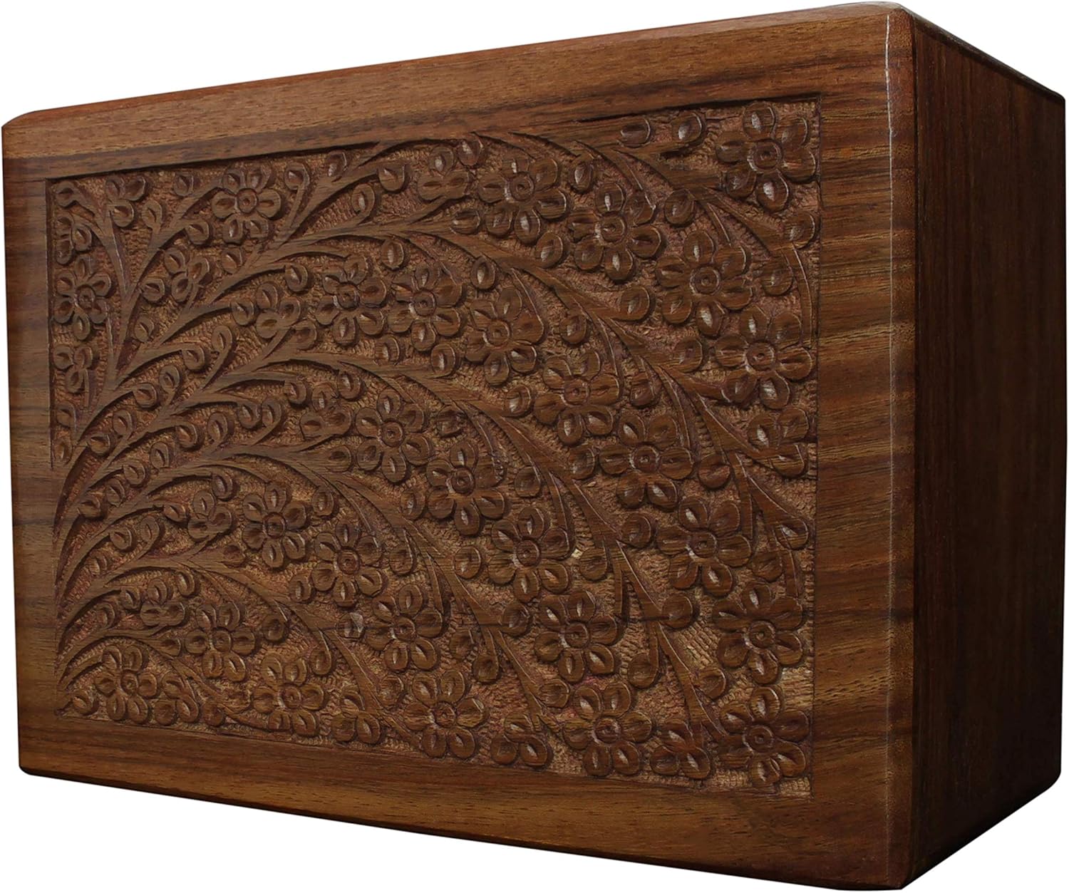 Tree of Life Hand-Carved Rosewood Urn Box Large