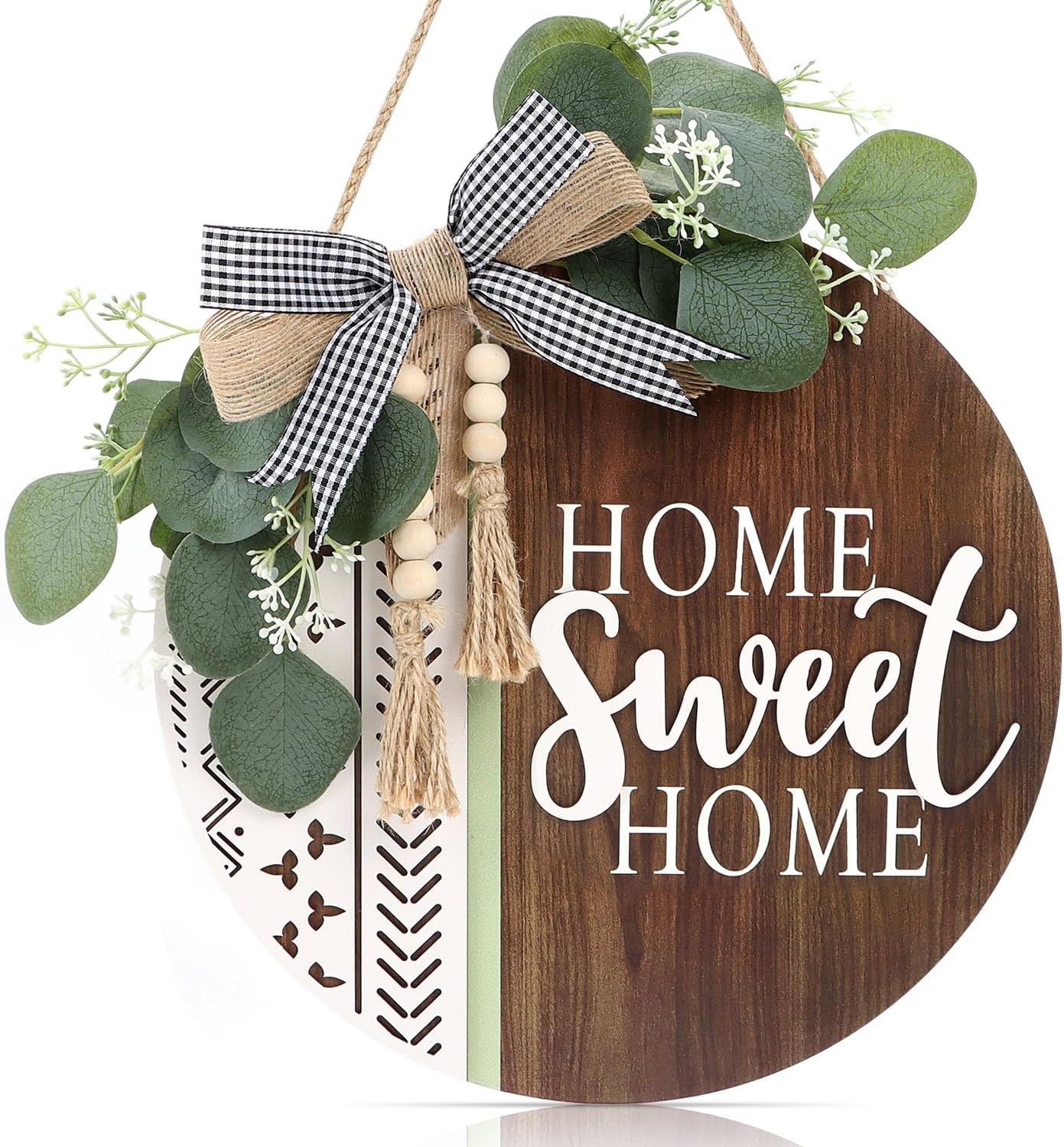 TOARTi 3D Welcome Door Wreath Decor Sign