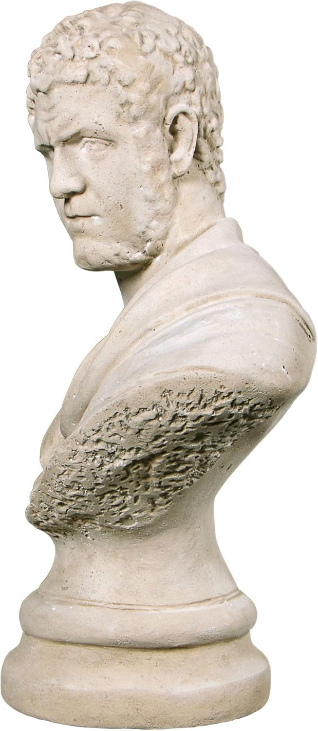 Design Toscano Caracalla Roman Emperor Sculptural Bust Antique Stone