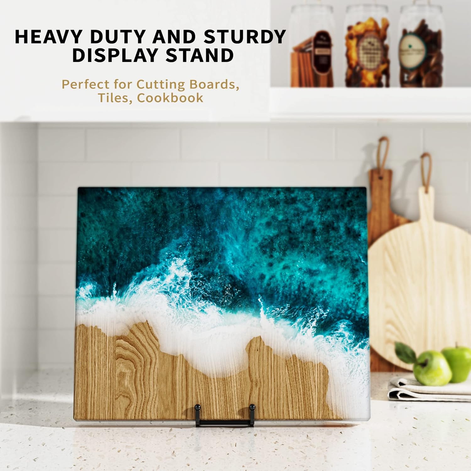 3 Pack 8 Inch Plate Stands for Display - Heavy Duty Metal Easel Holder