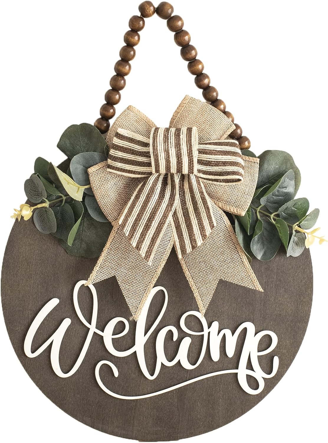 Welcome Sign for Front Door Wreath Decorations