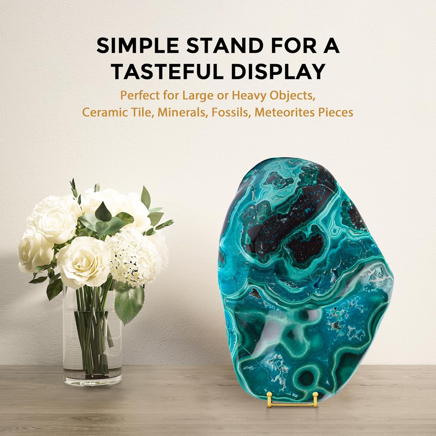 TR-LIFE 16 Inch Gold Metal Plate Stand 2 Pack
