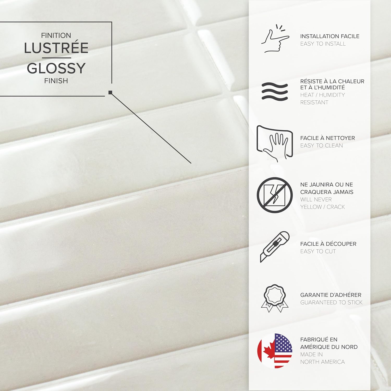 Smart Tiles Peel and Stick Backsplash 5 Sheets