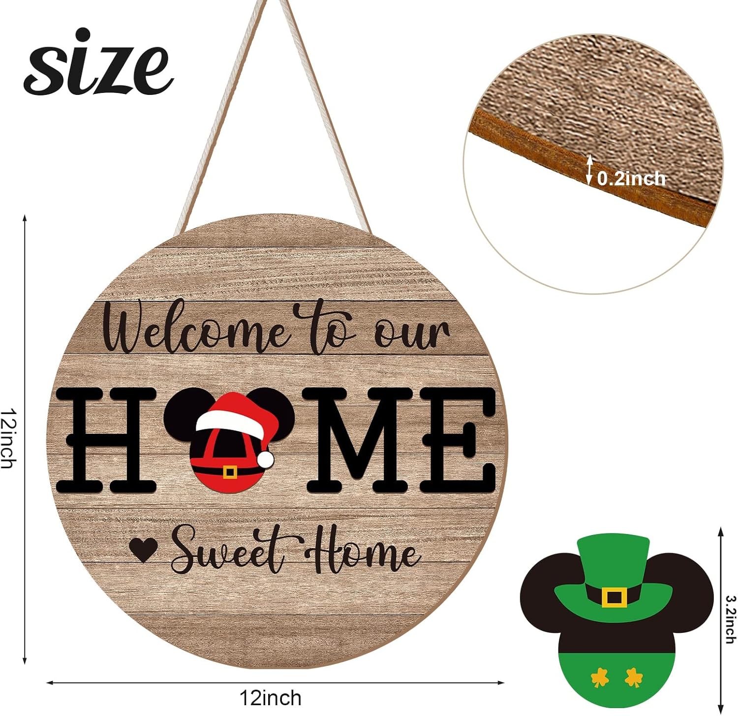 13 Pcs Mouse Welcome Door Sign Set