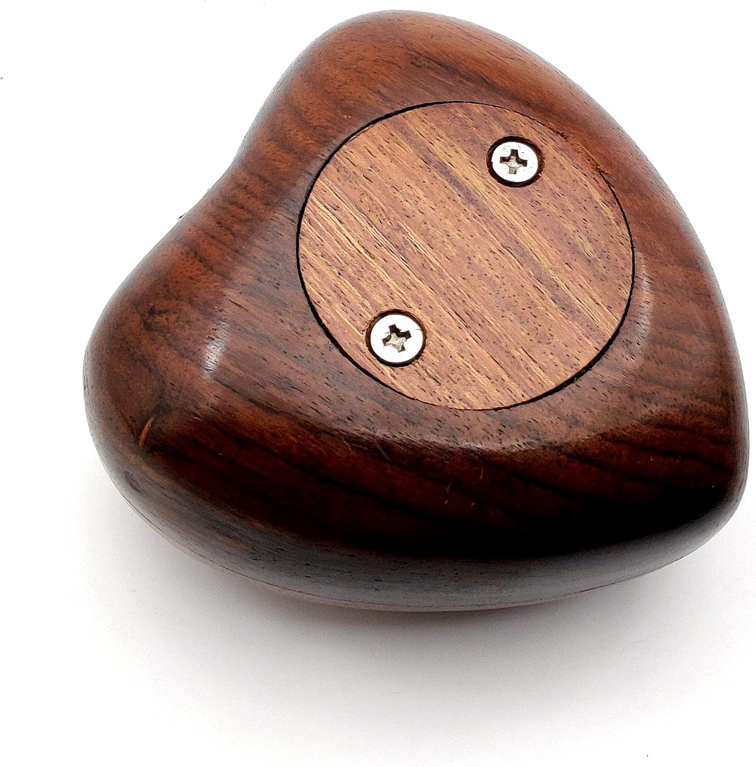 Wooden Dual Heart Keepsake Urn for Ashes