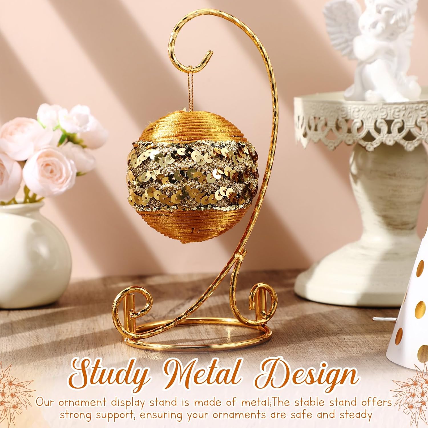 MorningRo 75 Inch Gold Ornament Display Stand