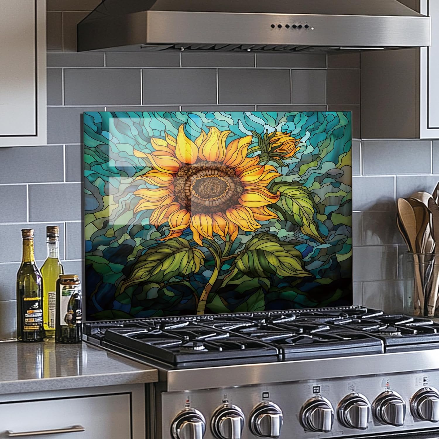 Evgosm Tempered Glass Backsplash 30x18