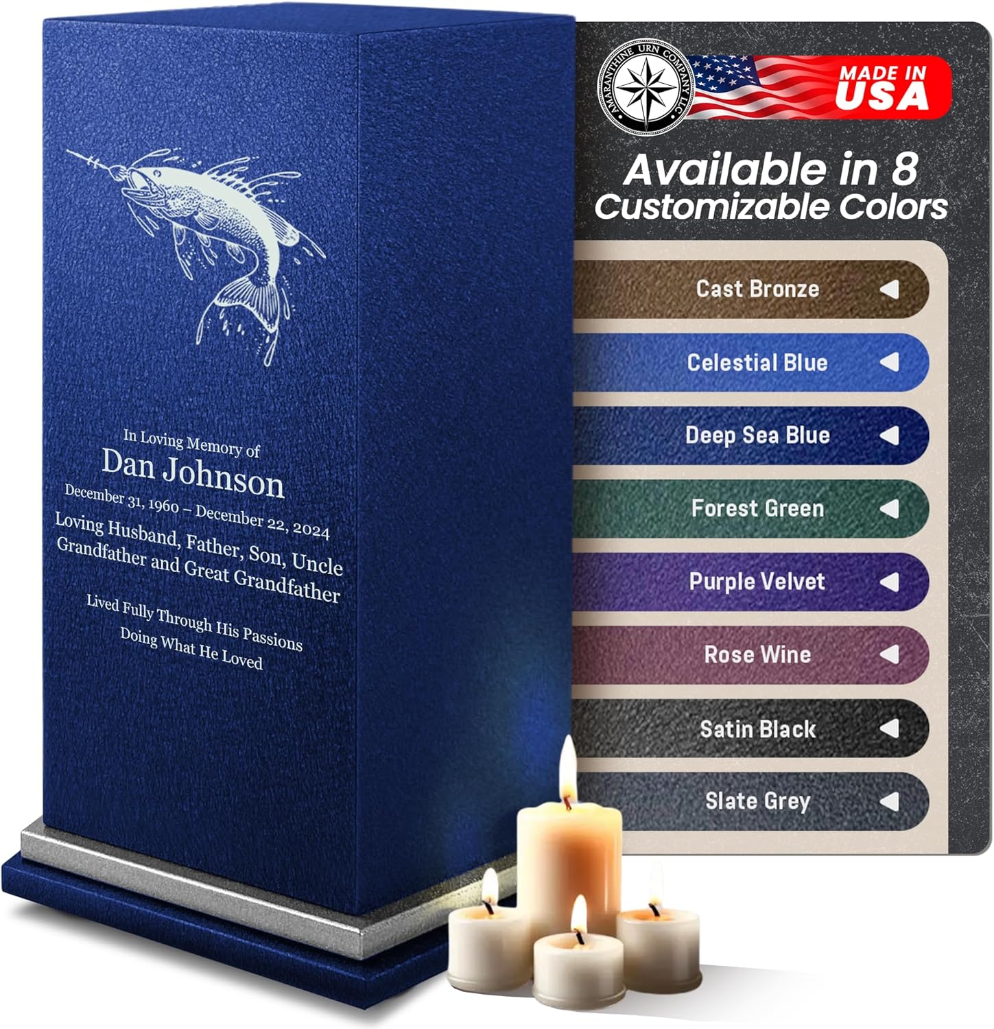 Amaranthine Urn Decorative Cremation Urn for Human Ashes