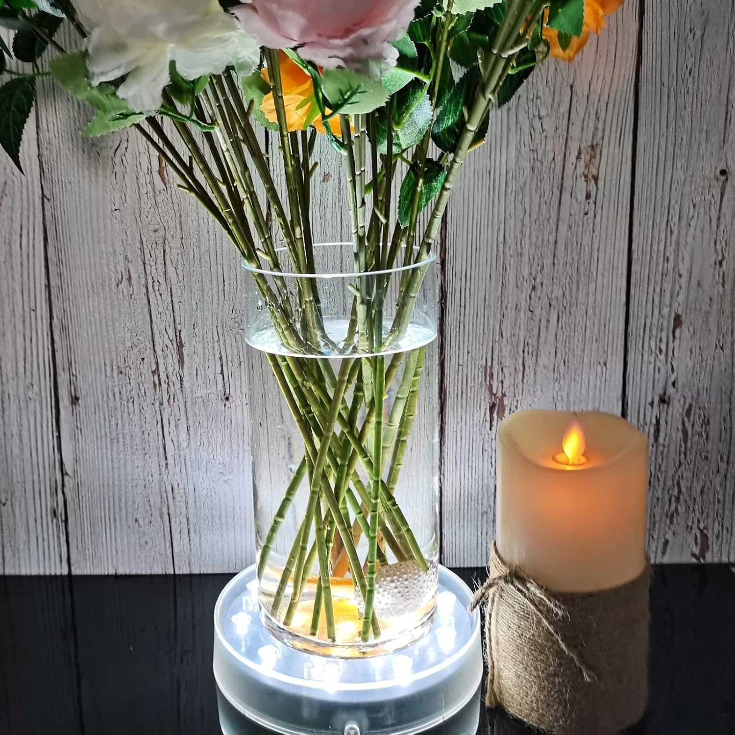 LARDUX 6 Inch LED Display Pedestal Light Stand