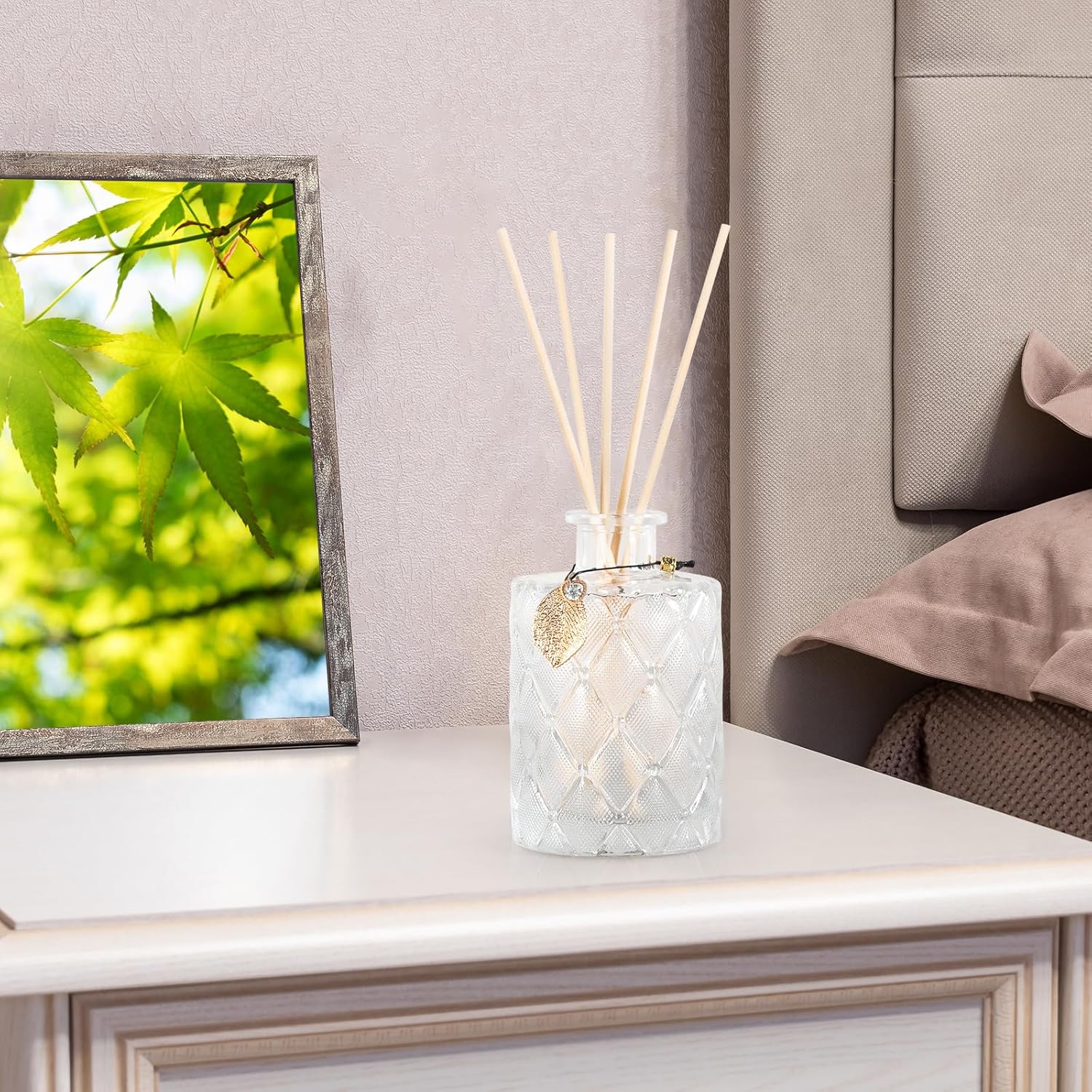 Vintage Glass Diffusers Set of 6 with 40PCS Sticks