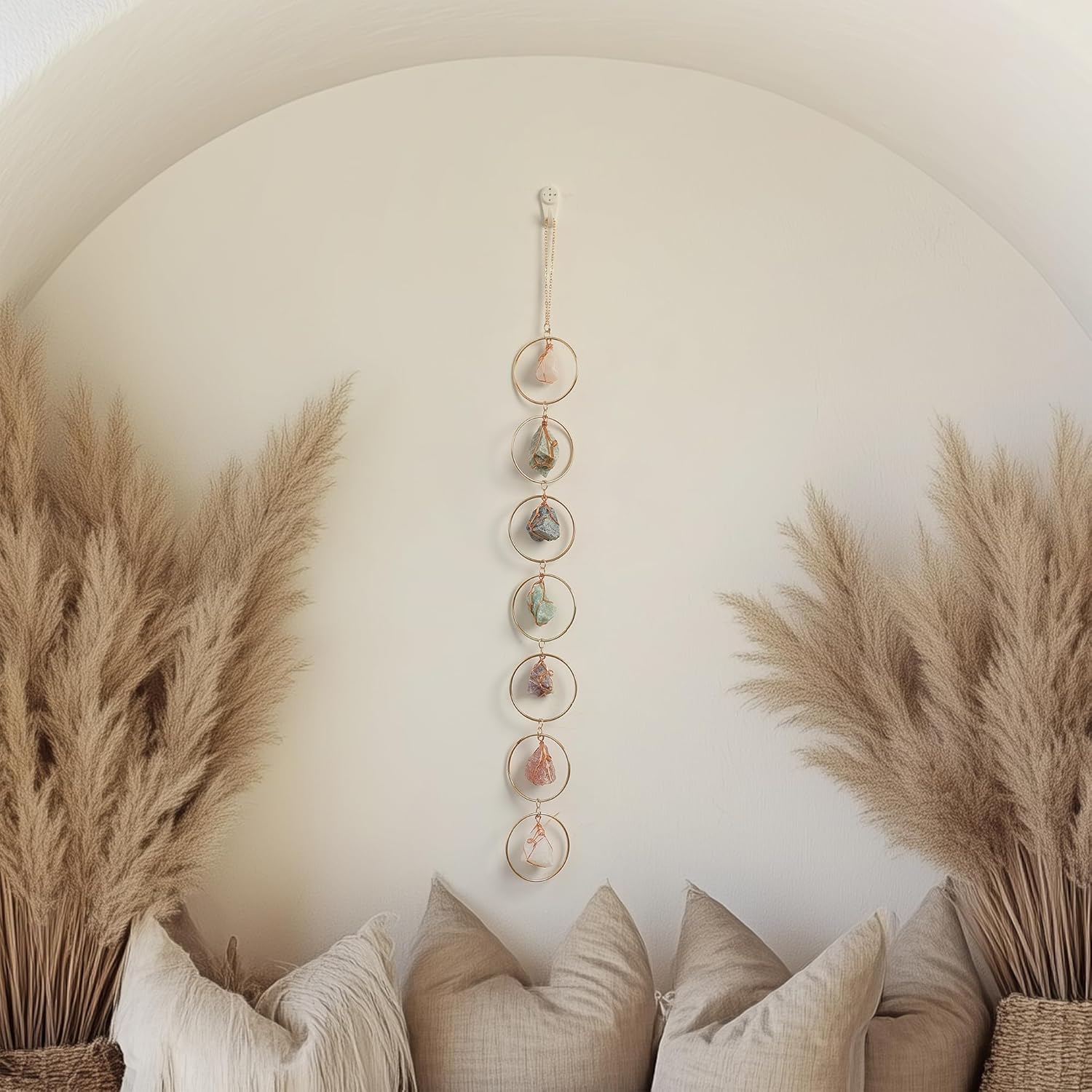 7 Chakra Healing Crystals Wall Hanging Decor