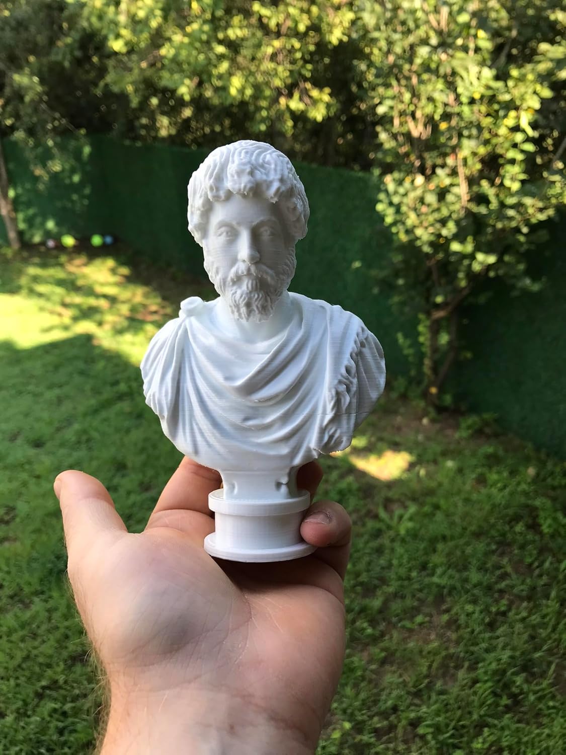 M Aurelius Statue Bust Roman Emperor Sculpture 6 Inches