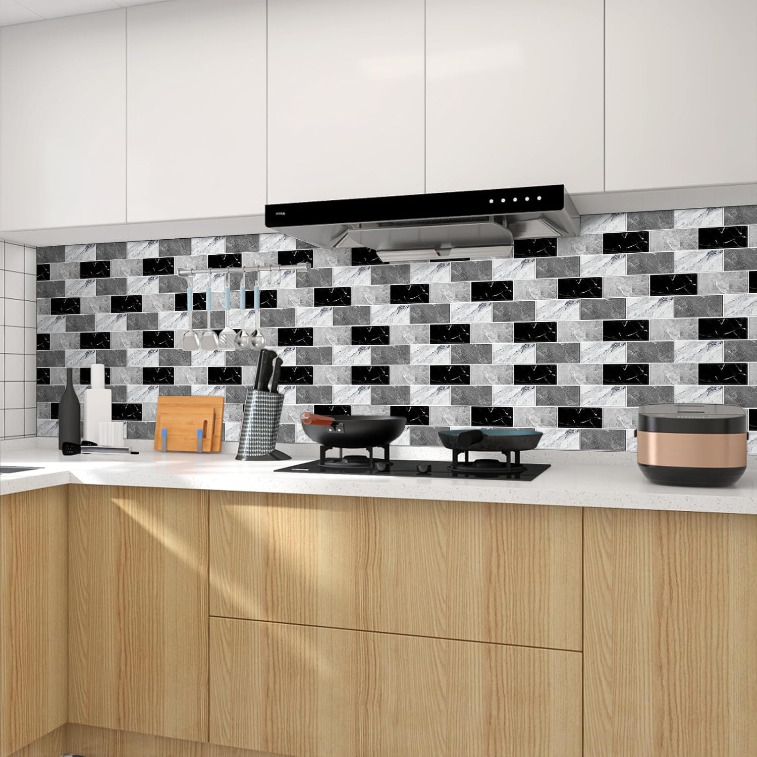 12x12 Inch Marble Peel and Stick Backsplash