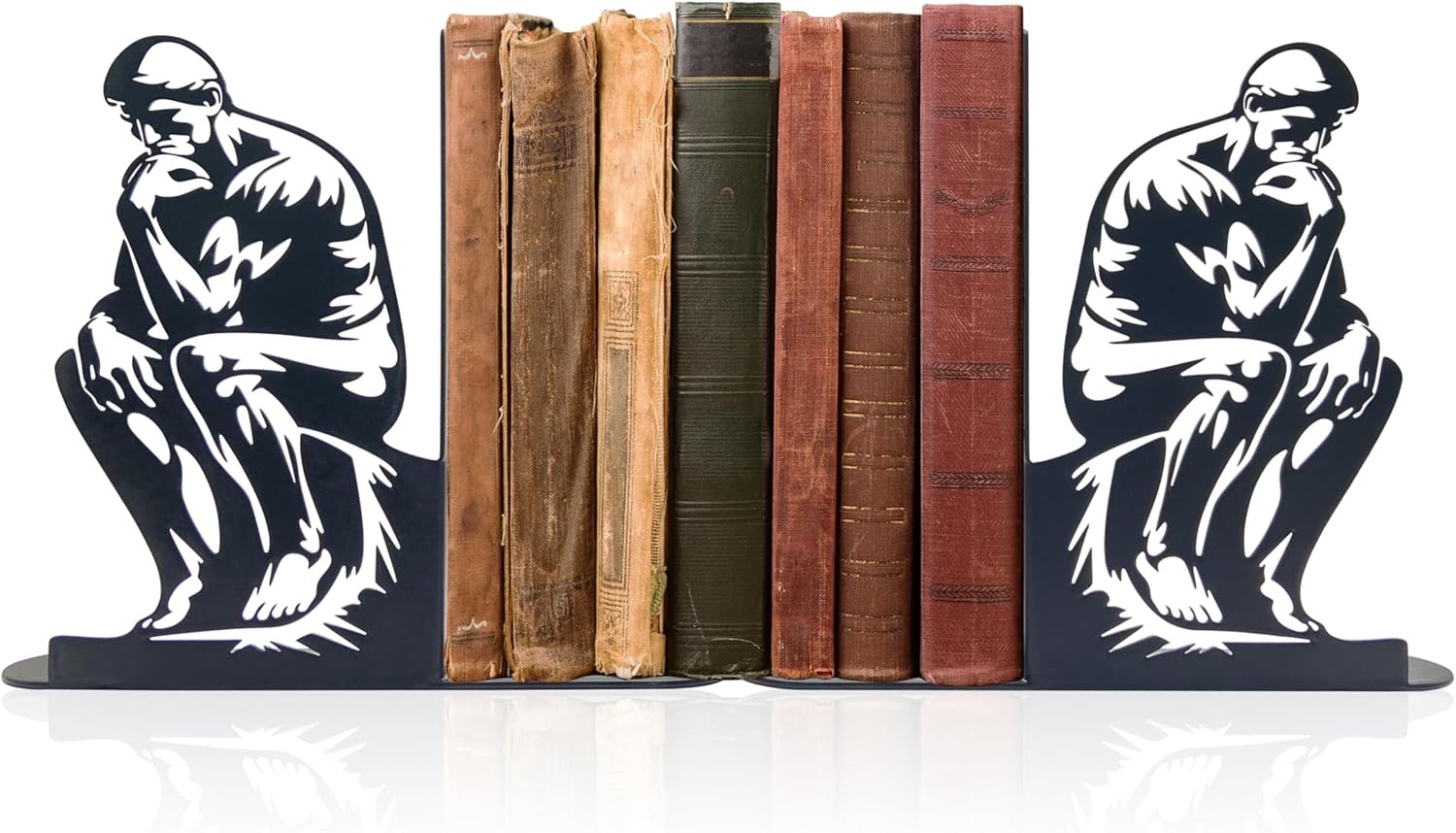 The Thinker Metal Bookends Sculptural Set