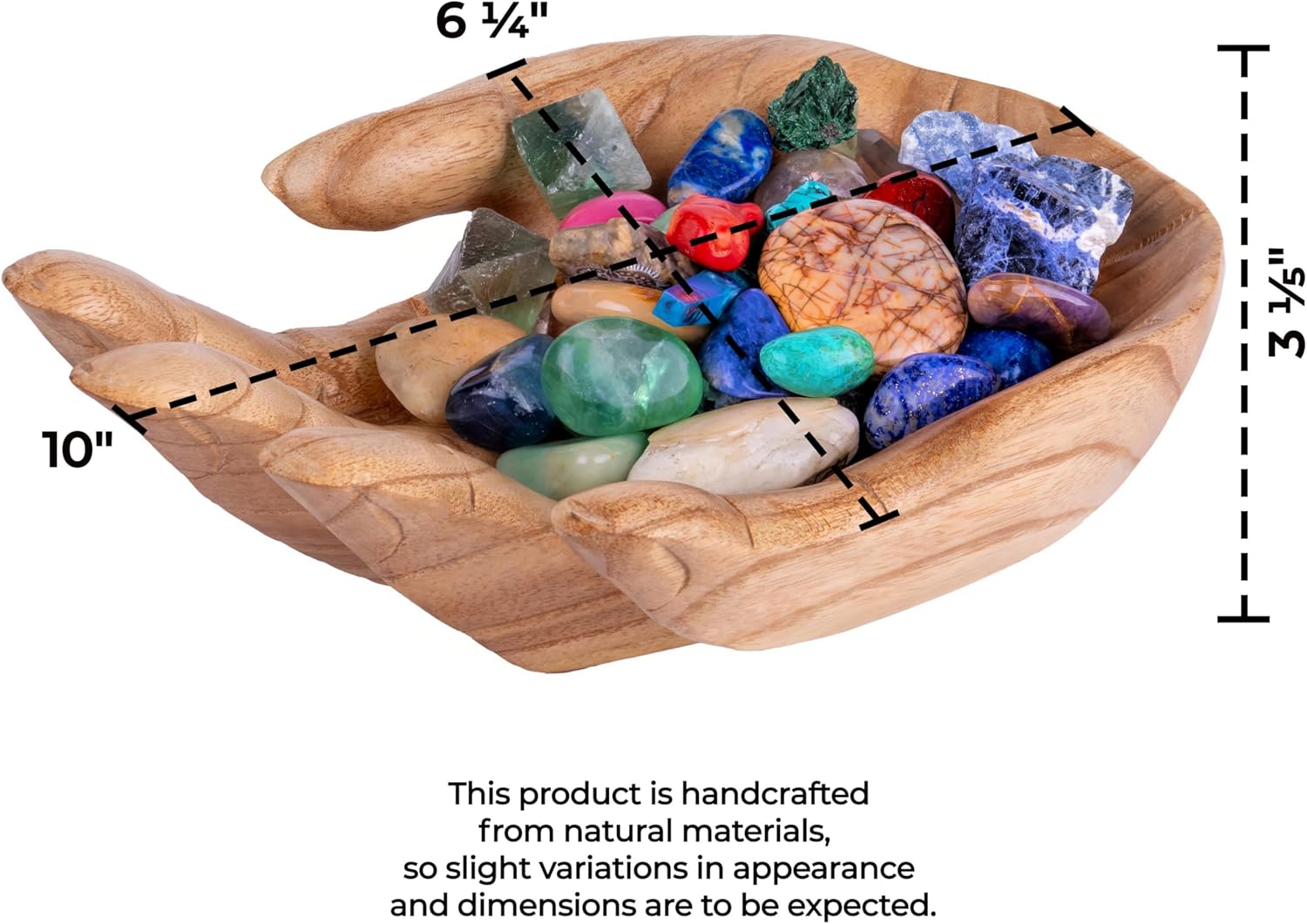 Curawood Buddha Hand Crystal Display Bowl