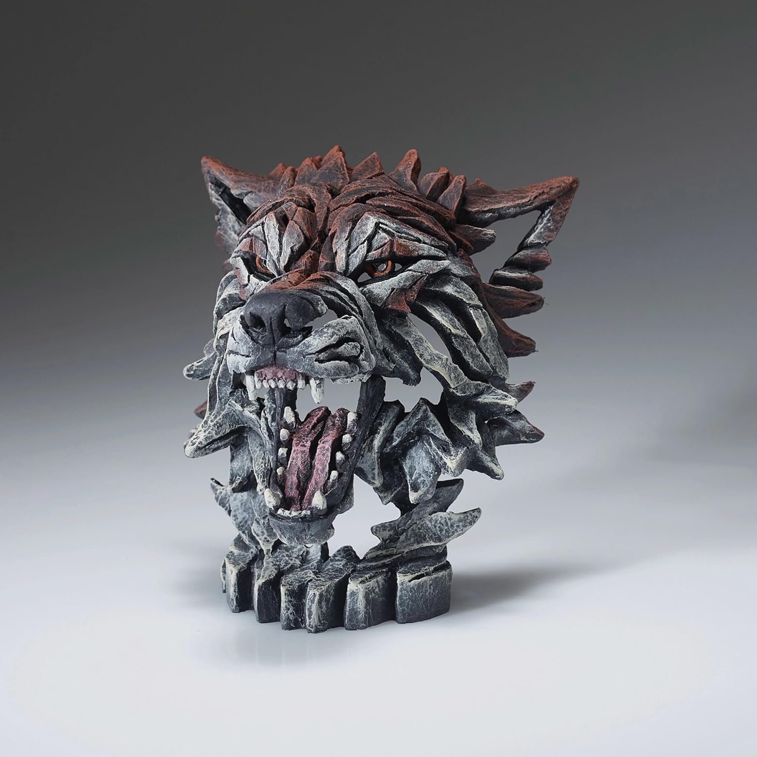 Enesco Edge Sculpture Wolf Baring Teeth Miniature Figurine 492 Inch