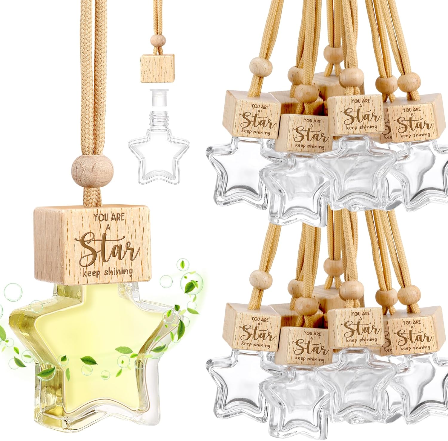 24 Pcs Star Shaped Glass Air Freshener Diffuser for Teacher Appreciation