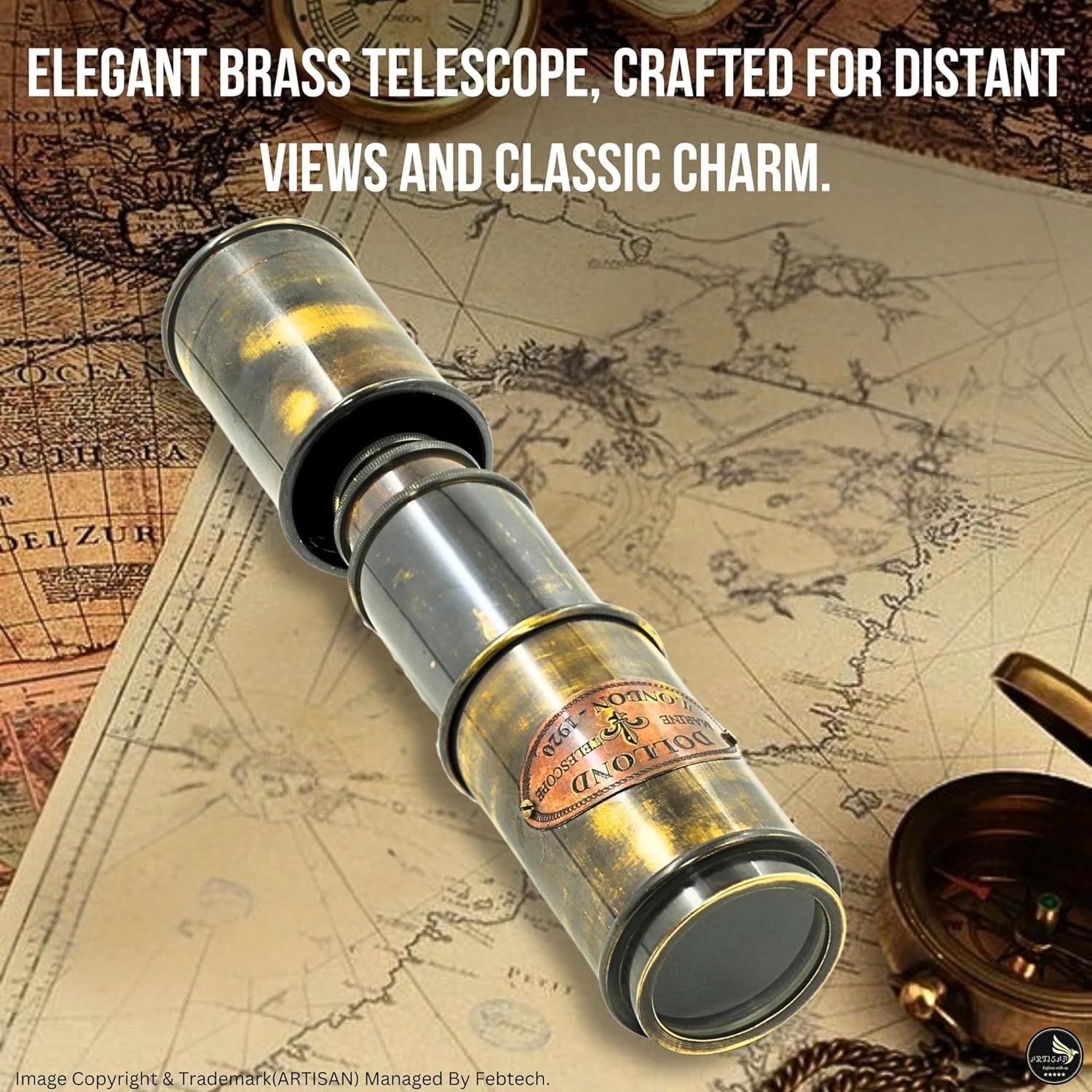 Scout Sailor Brass Telescope 19 Inch Vintage Decor