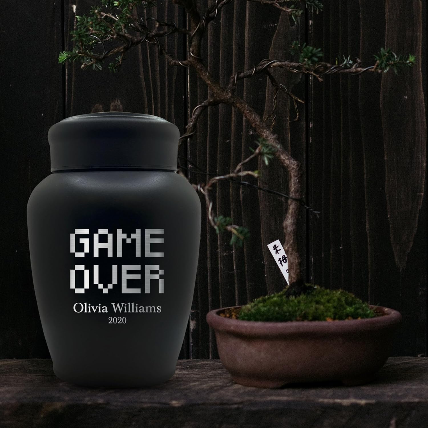 Personalized Cremation Urn with Funny Fishing Design and Name