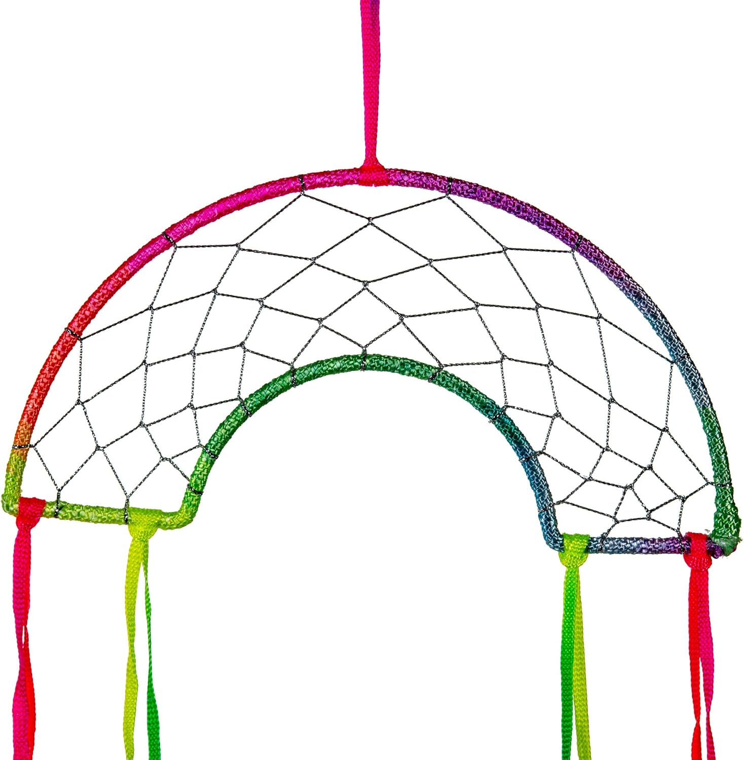 Rainbow Shape Dream Catcher with Feathers