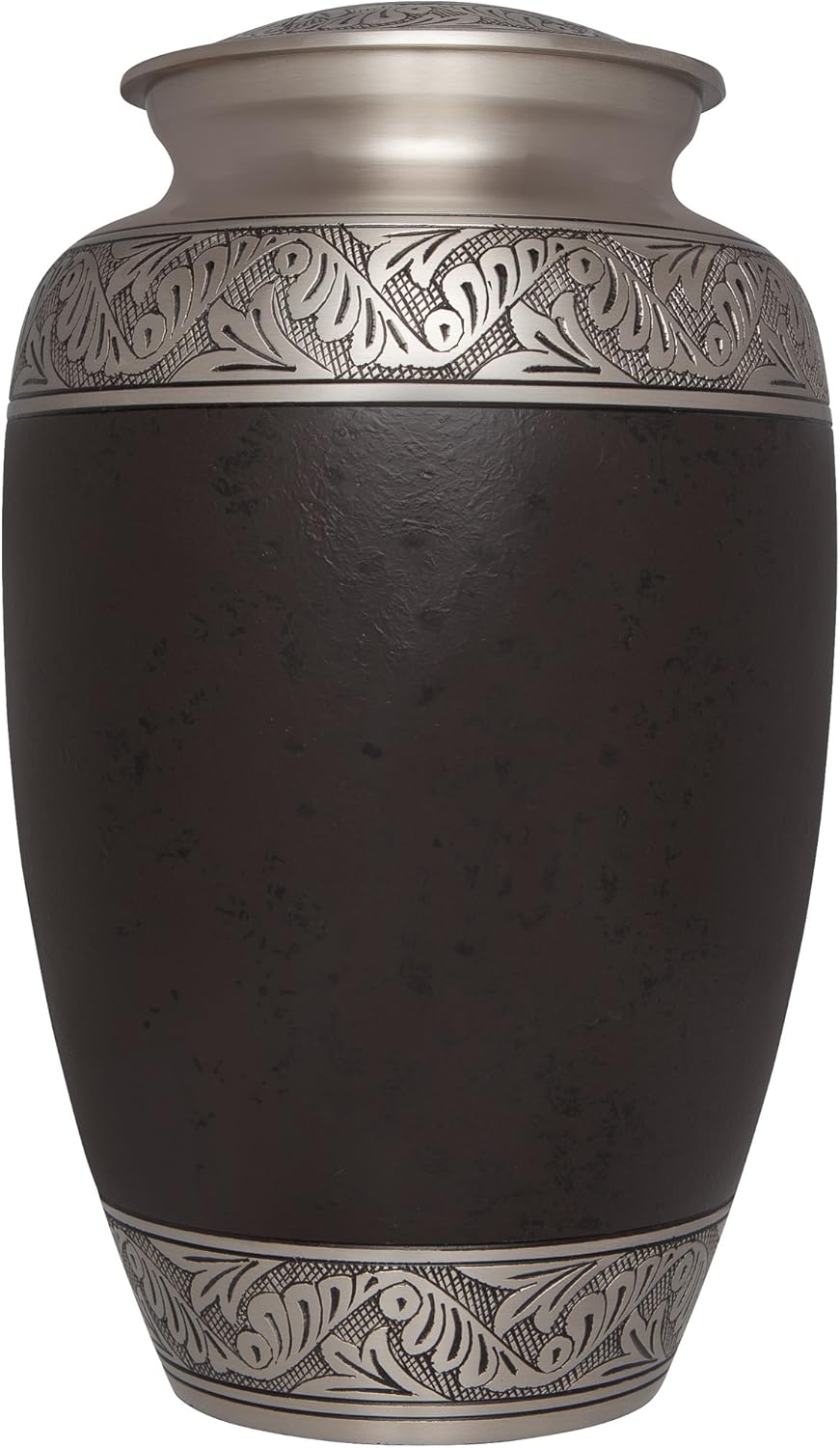 Brown Funeral Urn by Liliane Memorials - Handmade Brass Cremation Urn for Human Ashes