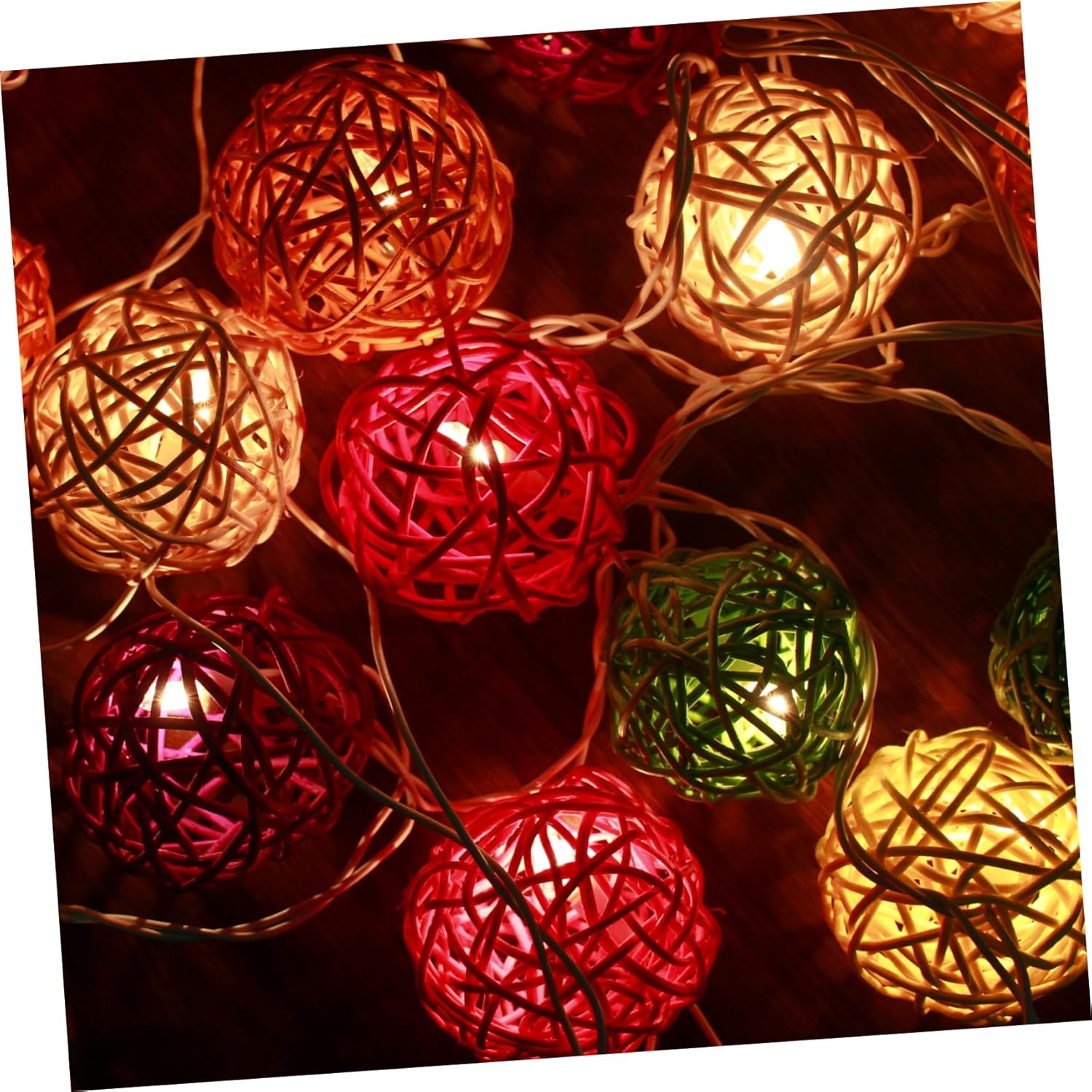 100pcs Colorful Rattan Decorative Balls