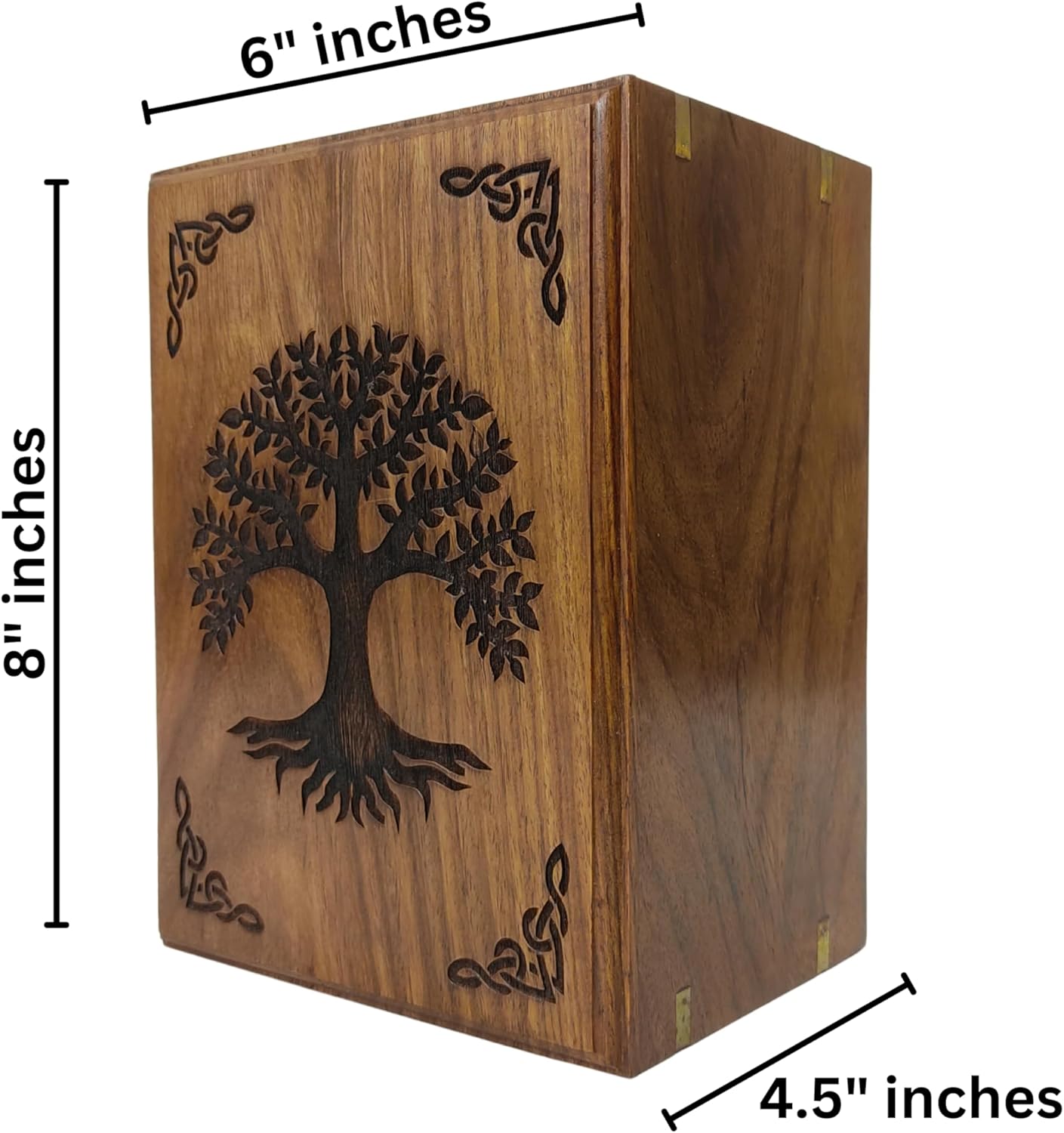 Wooden Urn for Human Ashes - Tree of Life Handcrafted Cremation Urn
