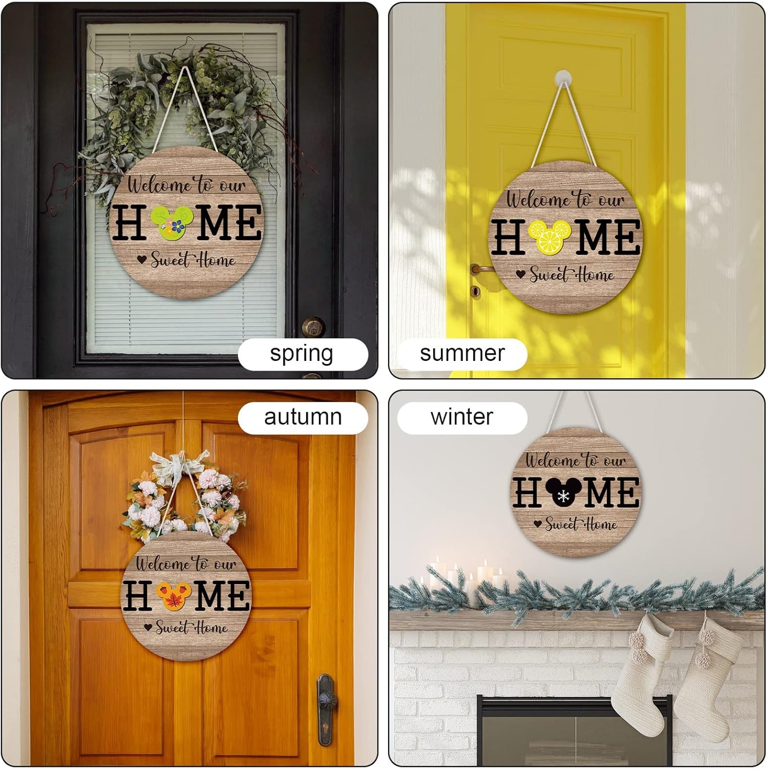 13 Pcs Mouse Welcome Door Sign Set