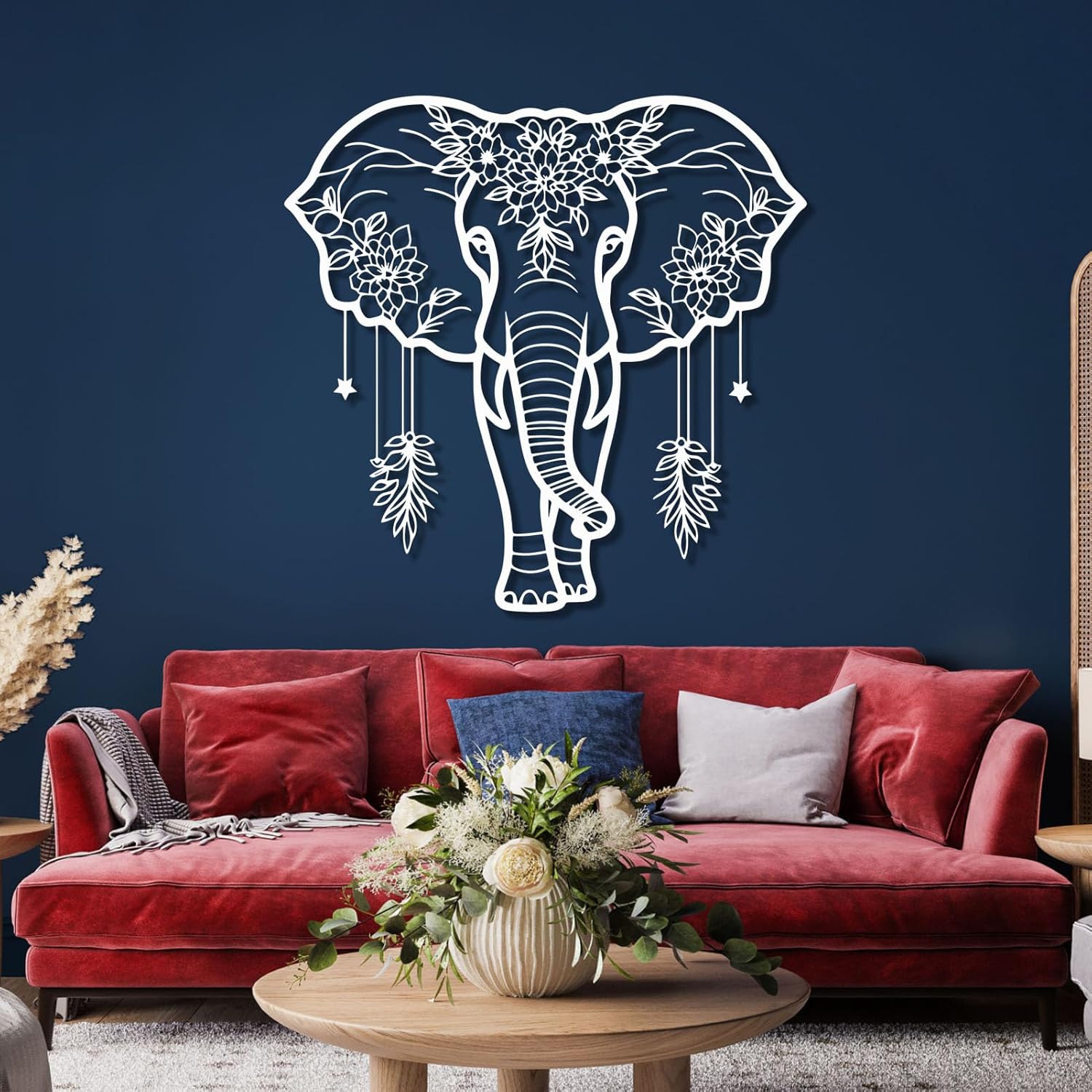 Gasijet Gold Metal Elephant Wall Art 24x23 Sculpture