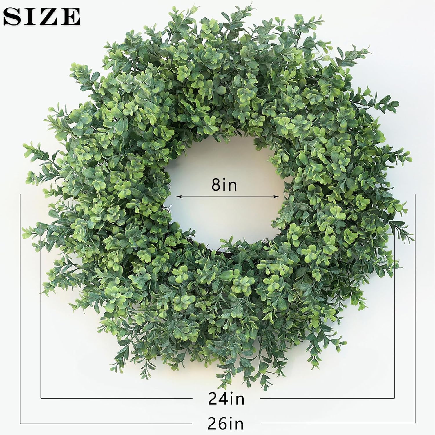 26 Artificial Boxwood Wreath for Front Door