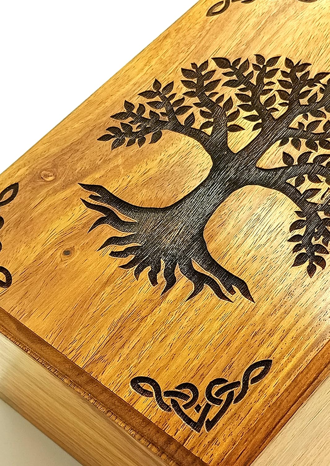Wooden Urn for Human Ashes - Tree of Life Handcrafted Cremation Urn