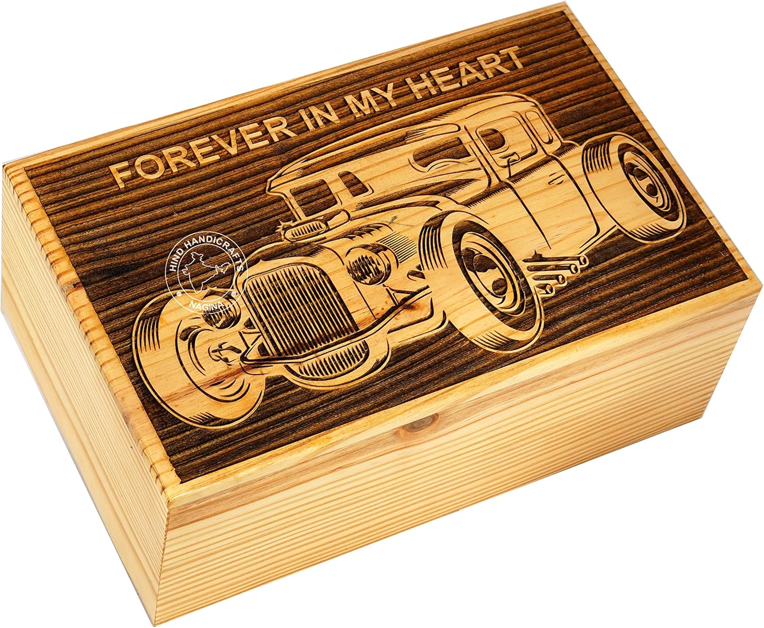 Handcrafted Wooden Cremation Urn for Adult Ashes - 250 LB Capacity