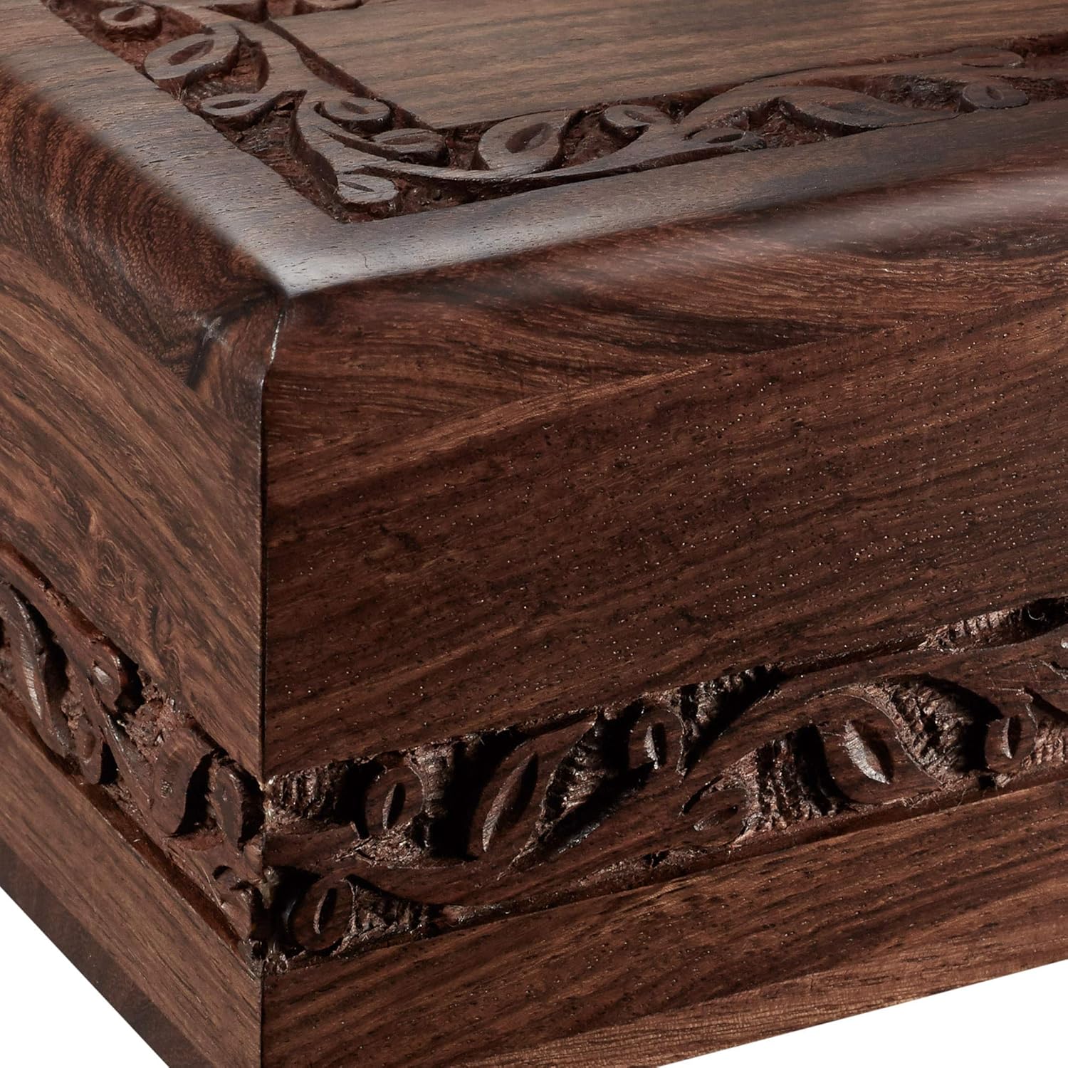 Reminded Rosewood Urn Box with Velvet Bag - Small