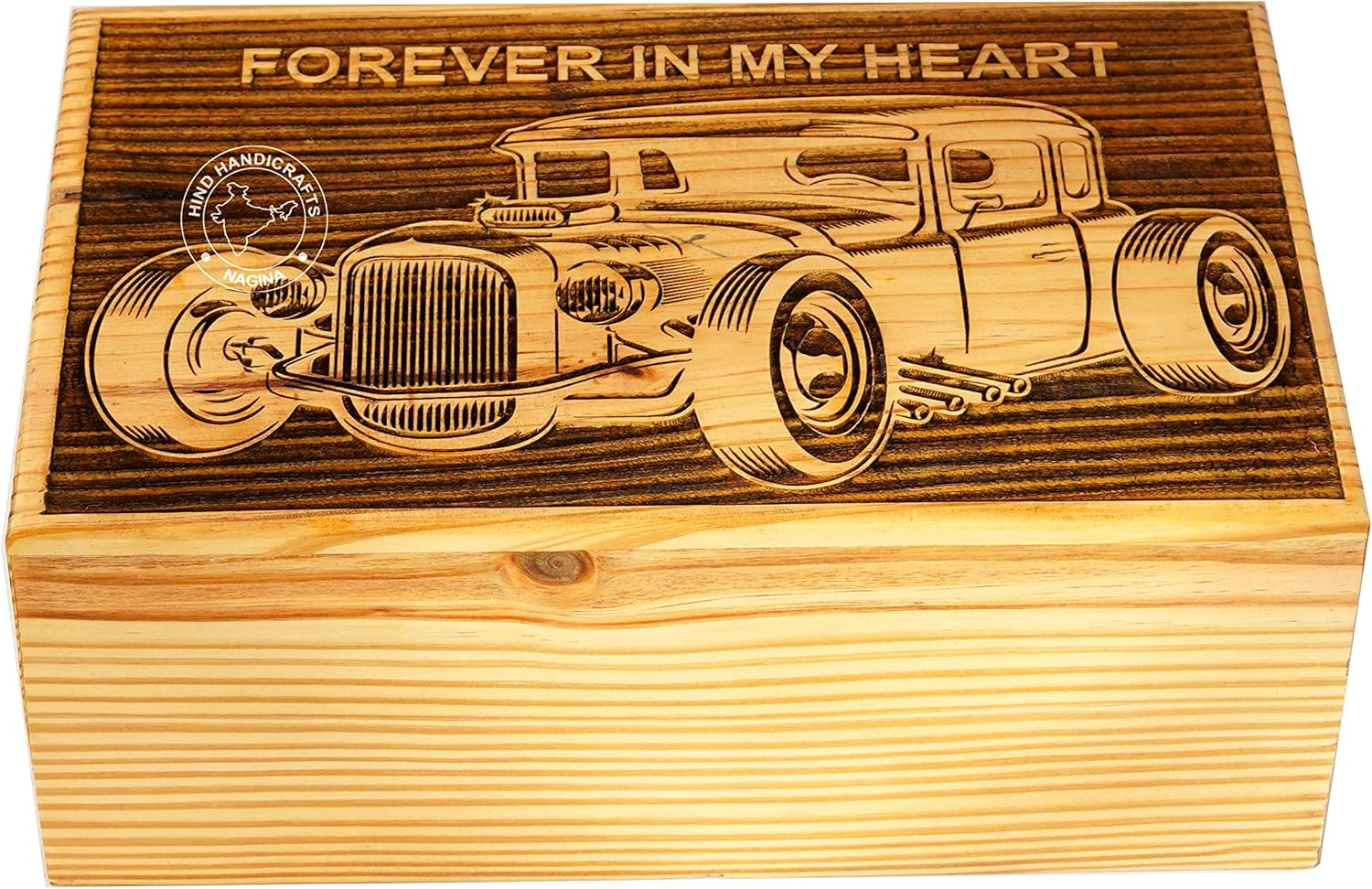 Handcrafted Wooden Cremation Urn for Adult Ashes - 250 LB Capacity