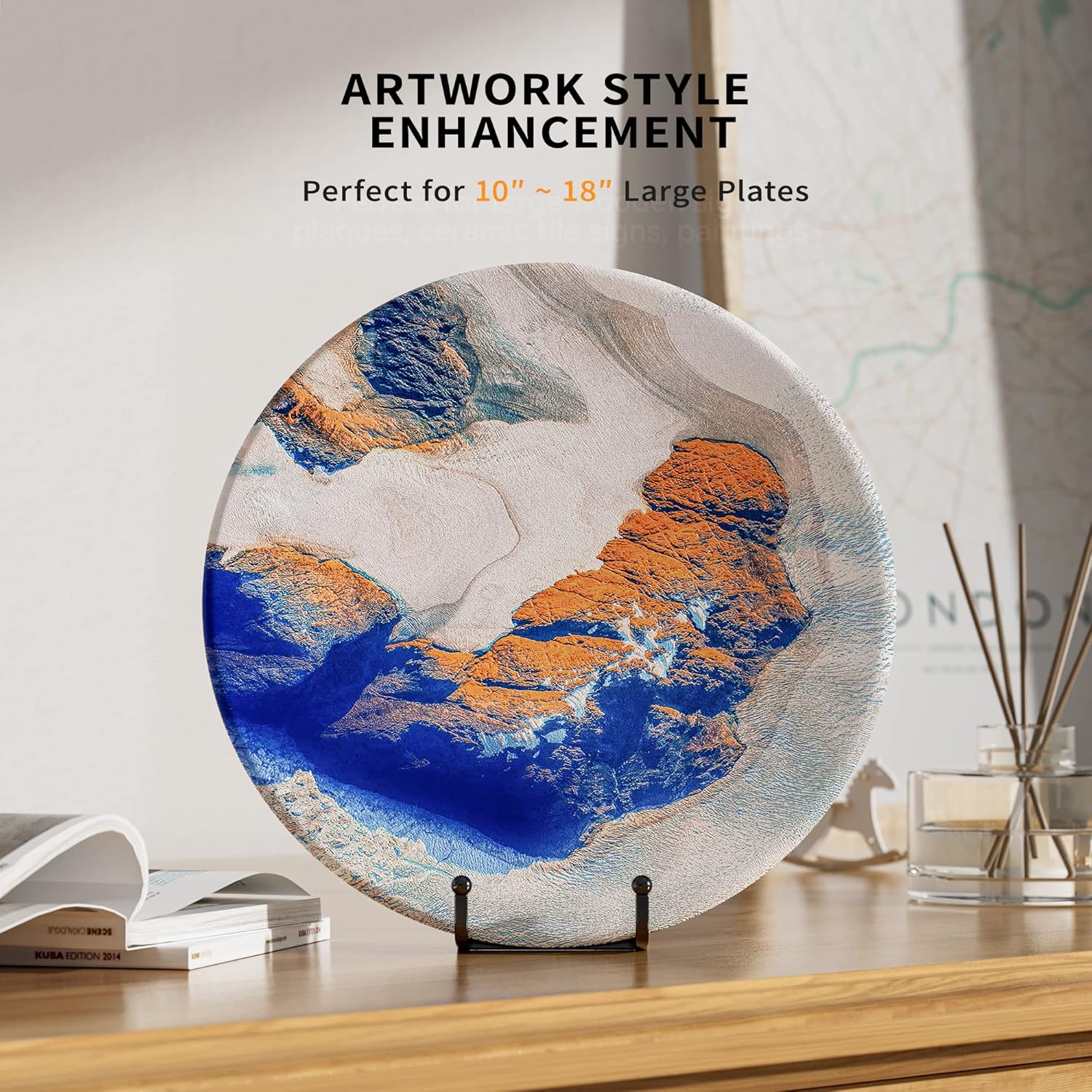 3 Pack 8 Inch Plate Stands for Display - Heavy Duty Metal Easel Holder