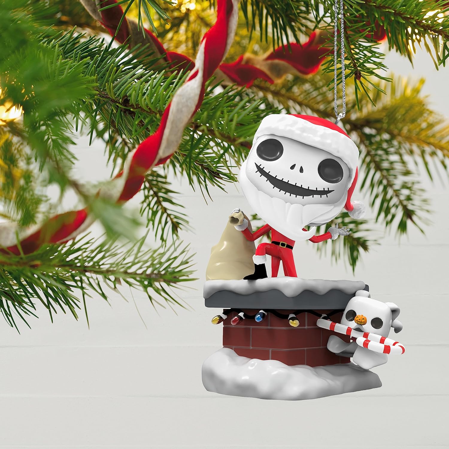 Hallmark Keepsake Christmas Ornament 2023 Disney Tim Burton Funko POP Jack Skellington Zero